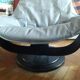 Vintage Swedish leather armchair by Nelo