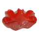 Red & Silver Murano Glass Ashtray by Barovier & Toso, Italy, 1960s