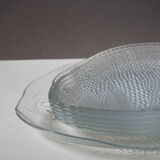 Dish and six plates fish Arcoroc
