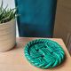 Vallauris glazed porcelain bottle coaster