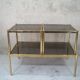 Ensemble de 3 tables basses en laiton minimalistes italiennes, années 1970