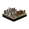 Mario Vento - 1970/1980 Plexiglas bronze and polished steel chess set