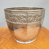 Art Deco chrome brass pot cache