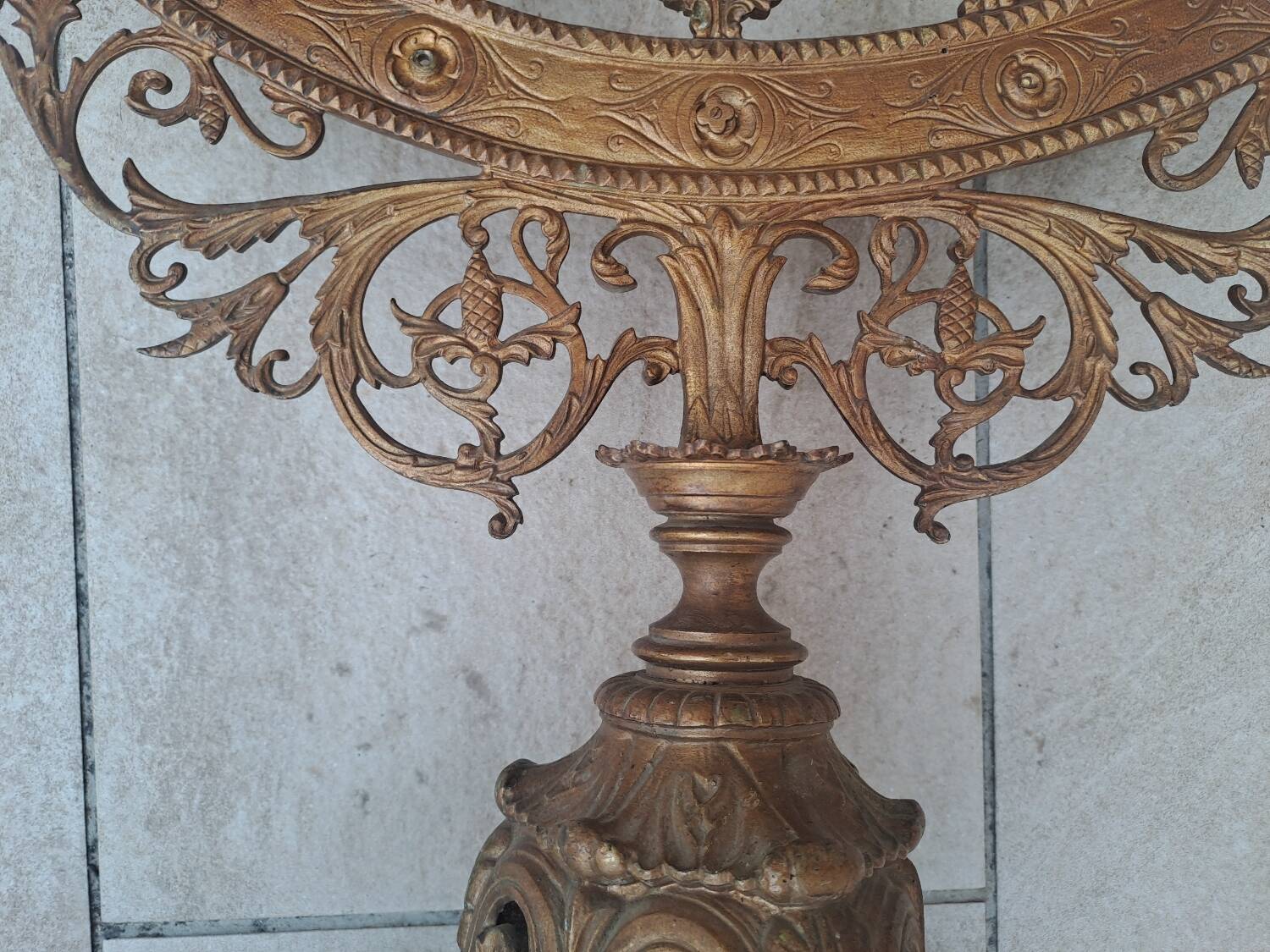 Large bronze candelabrum from the 19th century.