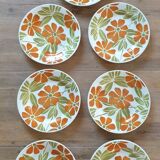Suite of 7 dessert plates Digoin