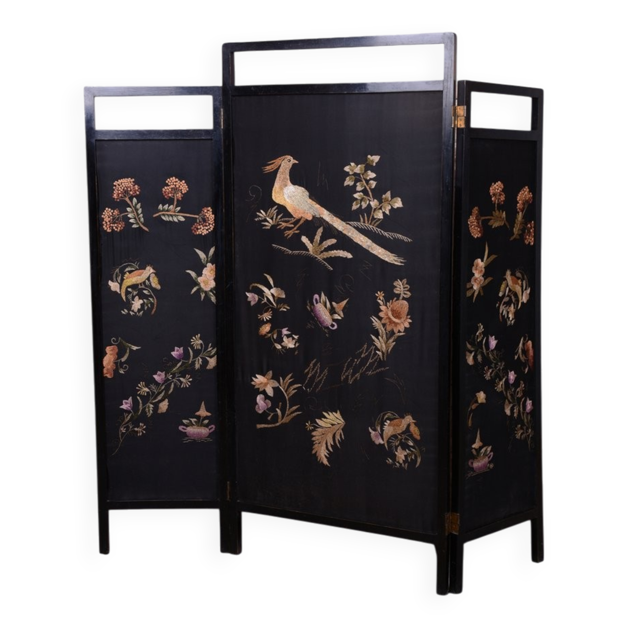 Art Deco Folding Screen in Oak, France, 1920s
