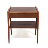 Scandinavian mahogany bedside table, AB Carlströms & Co Möbelfabrik, Sweden, 1960