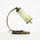 Beautiful, rare brass table lamp with glass shade | 1940s