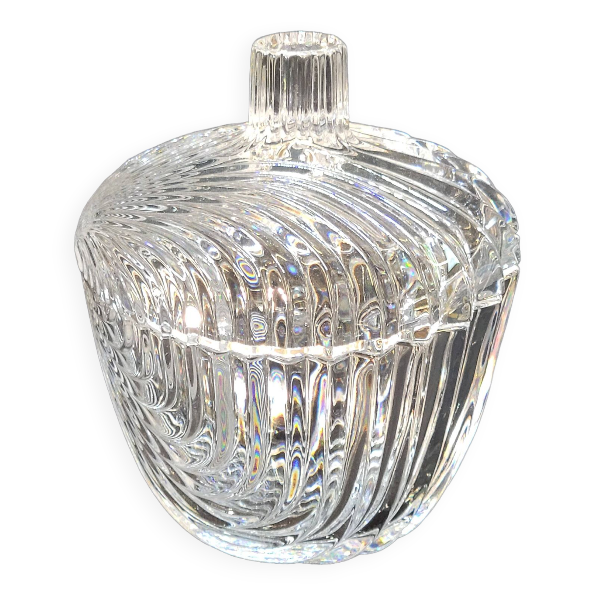 Covered box in villeroy and boch crystal shell shape vintage