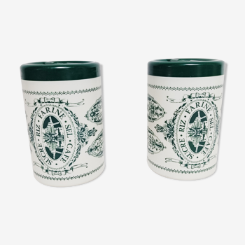 Lot de 2 pots, boîtes de conservation Pernod