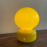 Lampe bilboquet jaune années 70