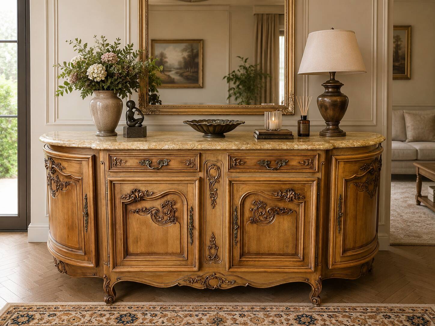 enfilade regency over brocatelle