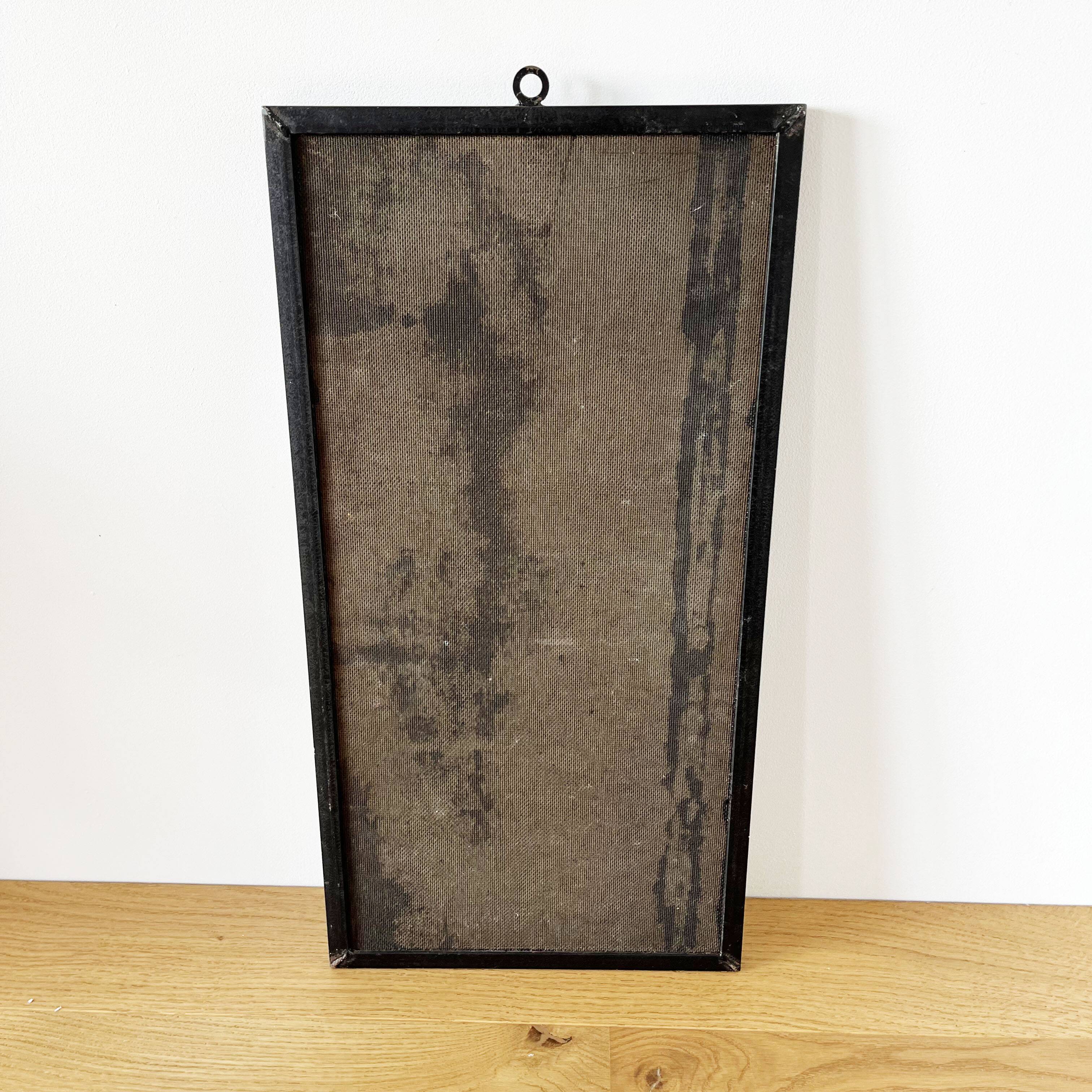 Ceramic and wrought iron mirror 1950