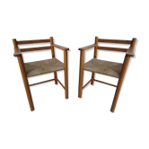 Pair of mulched chairs