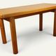 Table René Martin en pin massif moderniste, 1960