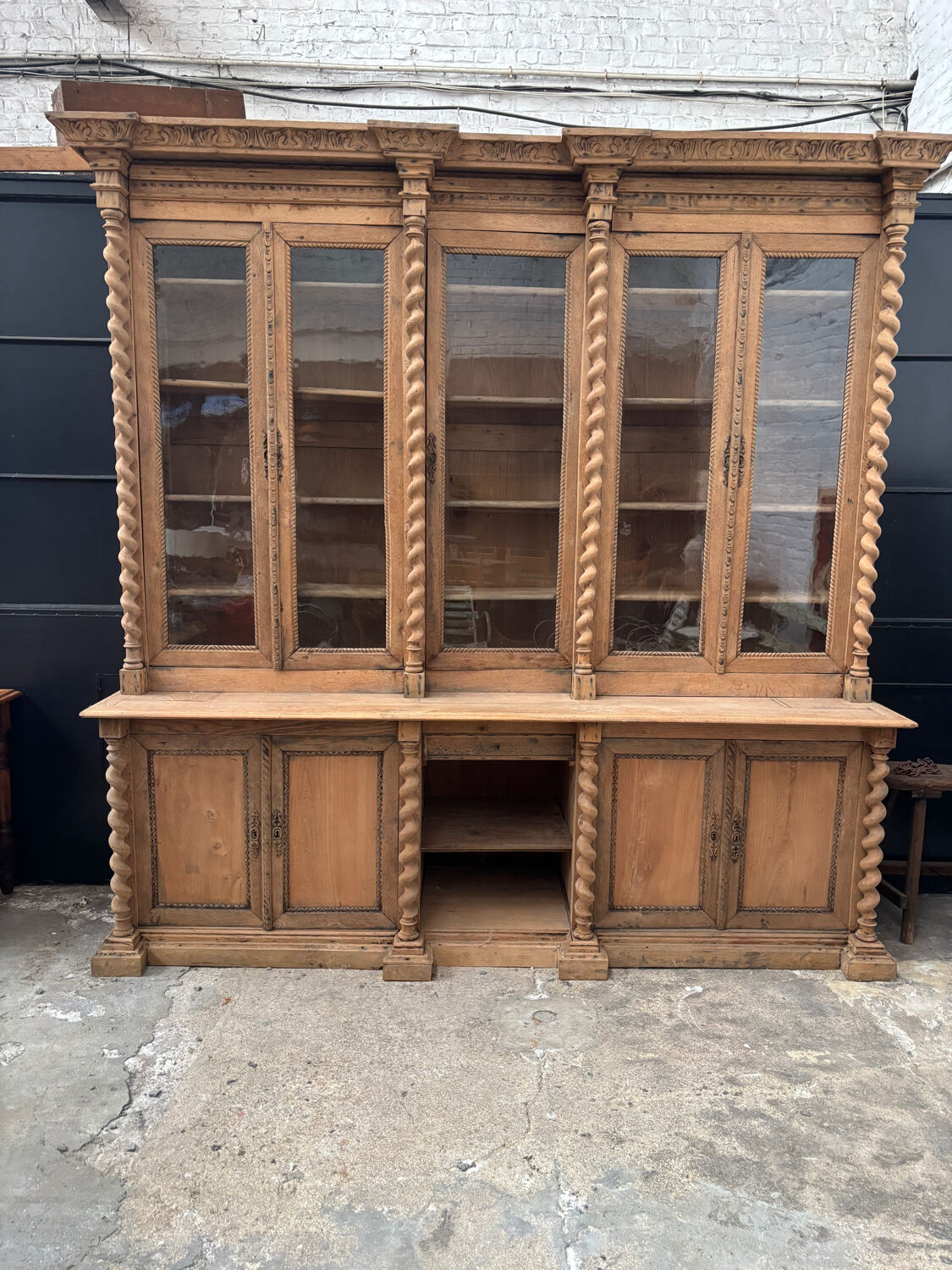 Oak apothecary cabinet, 19th century.