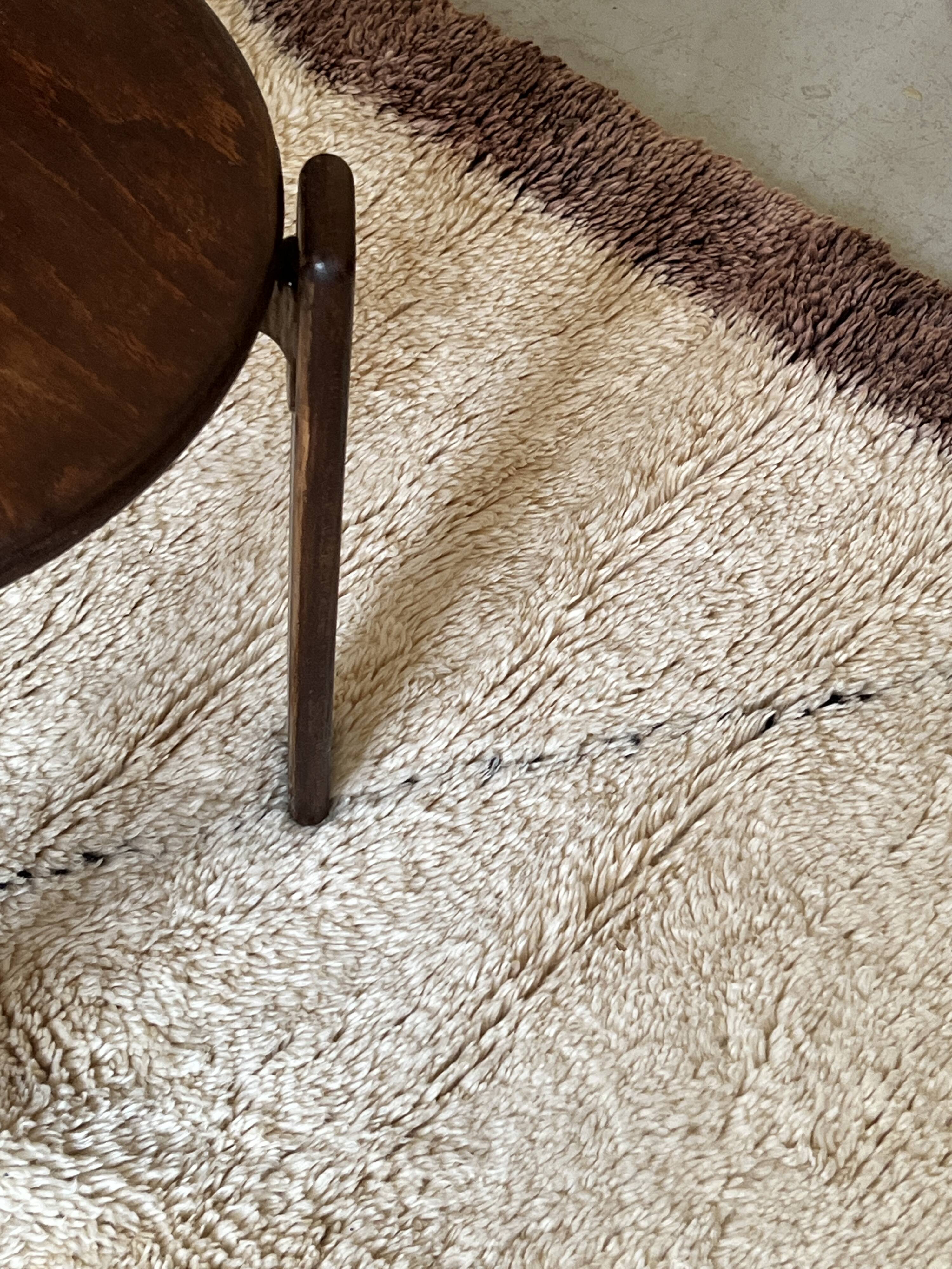 Large vintage rug 100% virgin wool Beni Mrirt 3.60 x 2.5.