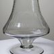 Very large vintage engraved blown glass vase from the 2000s in an antique style