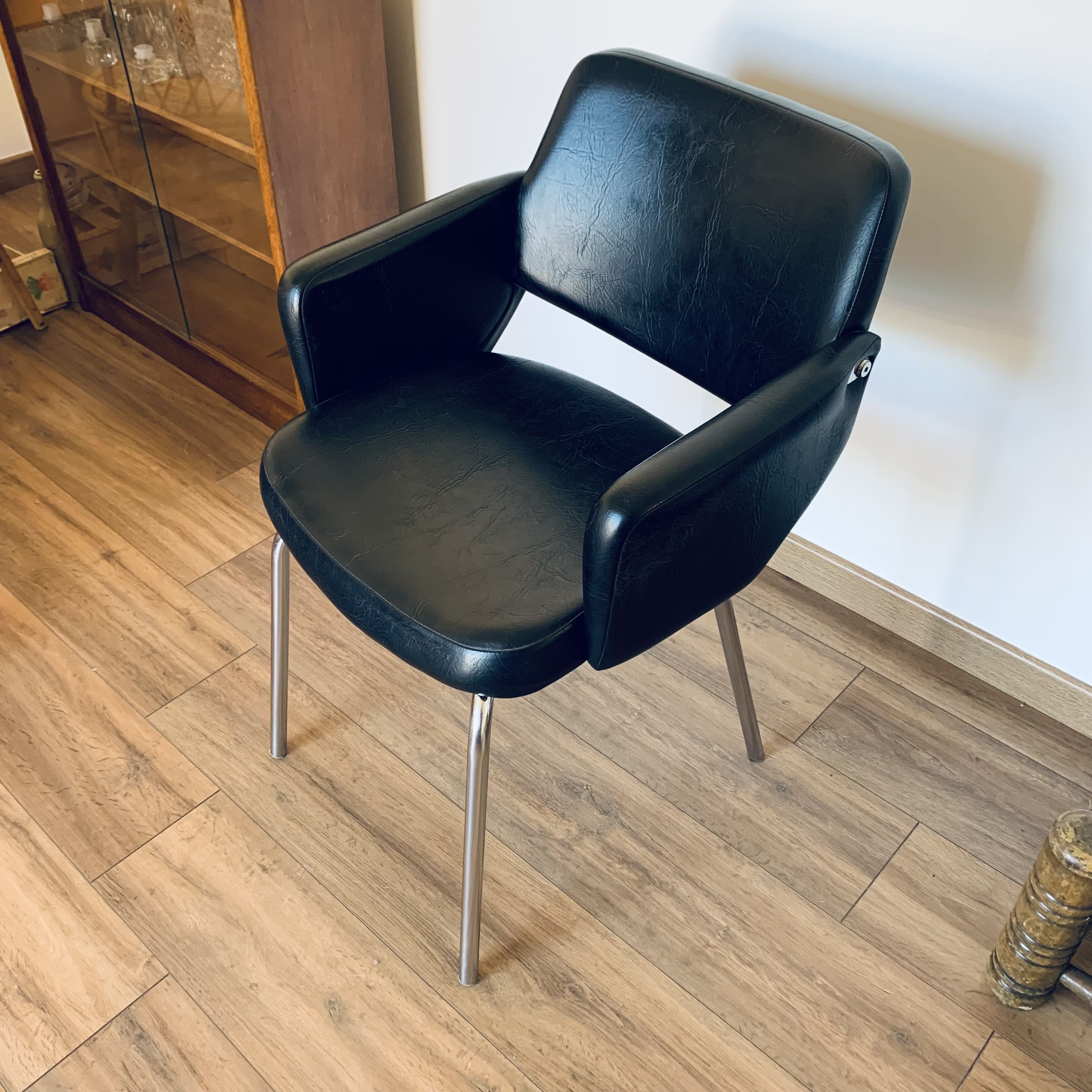 Vintage black armchair