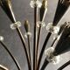 Lunel 1950 brass lamp and glass rings faceted 10 fires