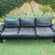 1970s leather three-seater sofa