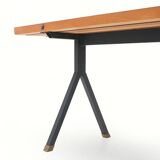 Metal and wood bench, 1950s