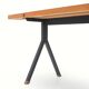Metal and wood bench, 1950s