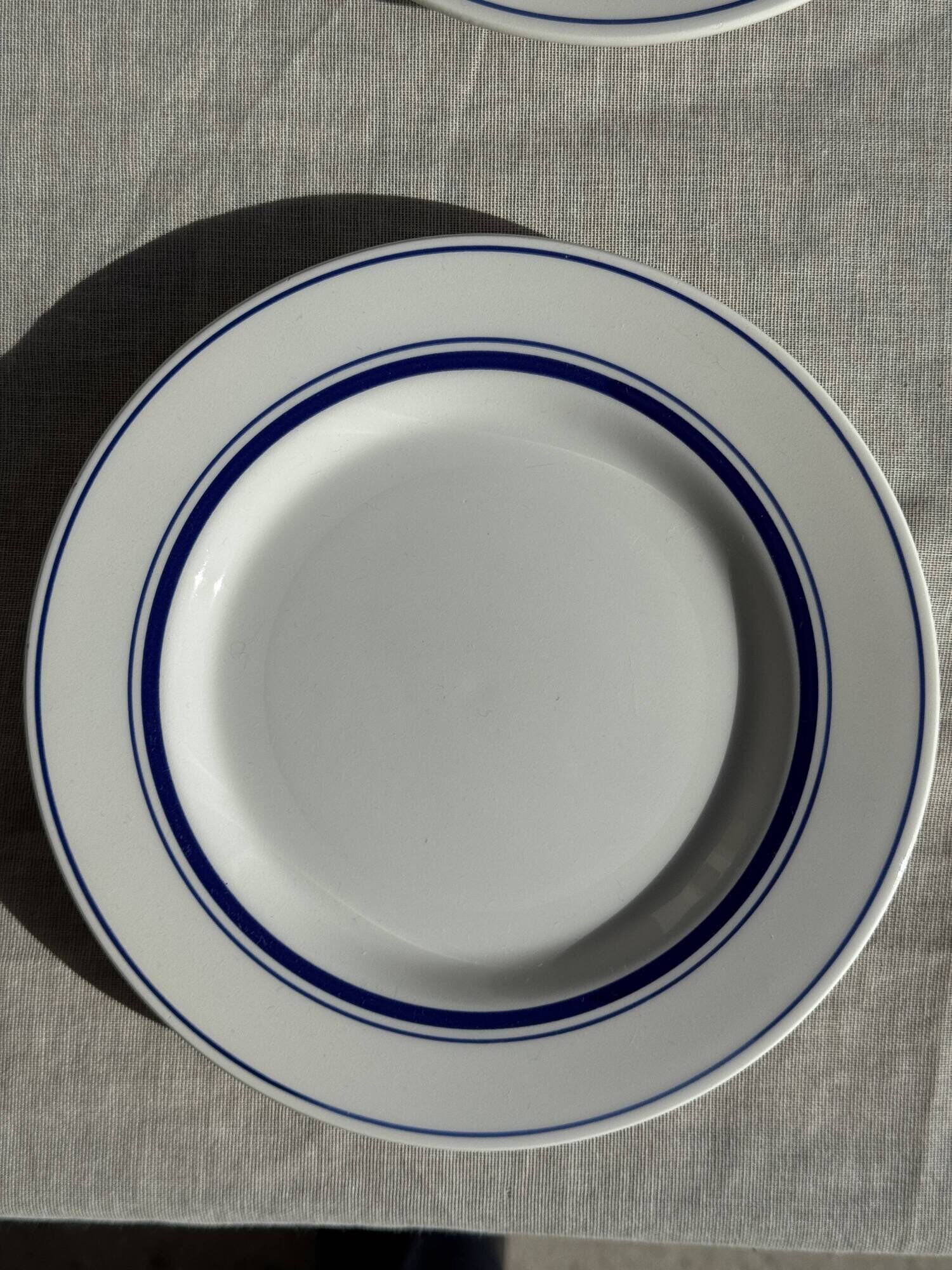 Set of 10 small dessert plates in Italian ceramic Total rim b