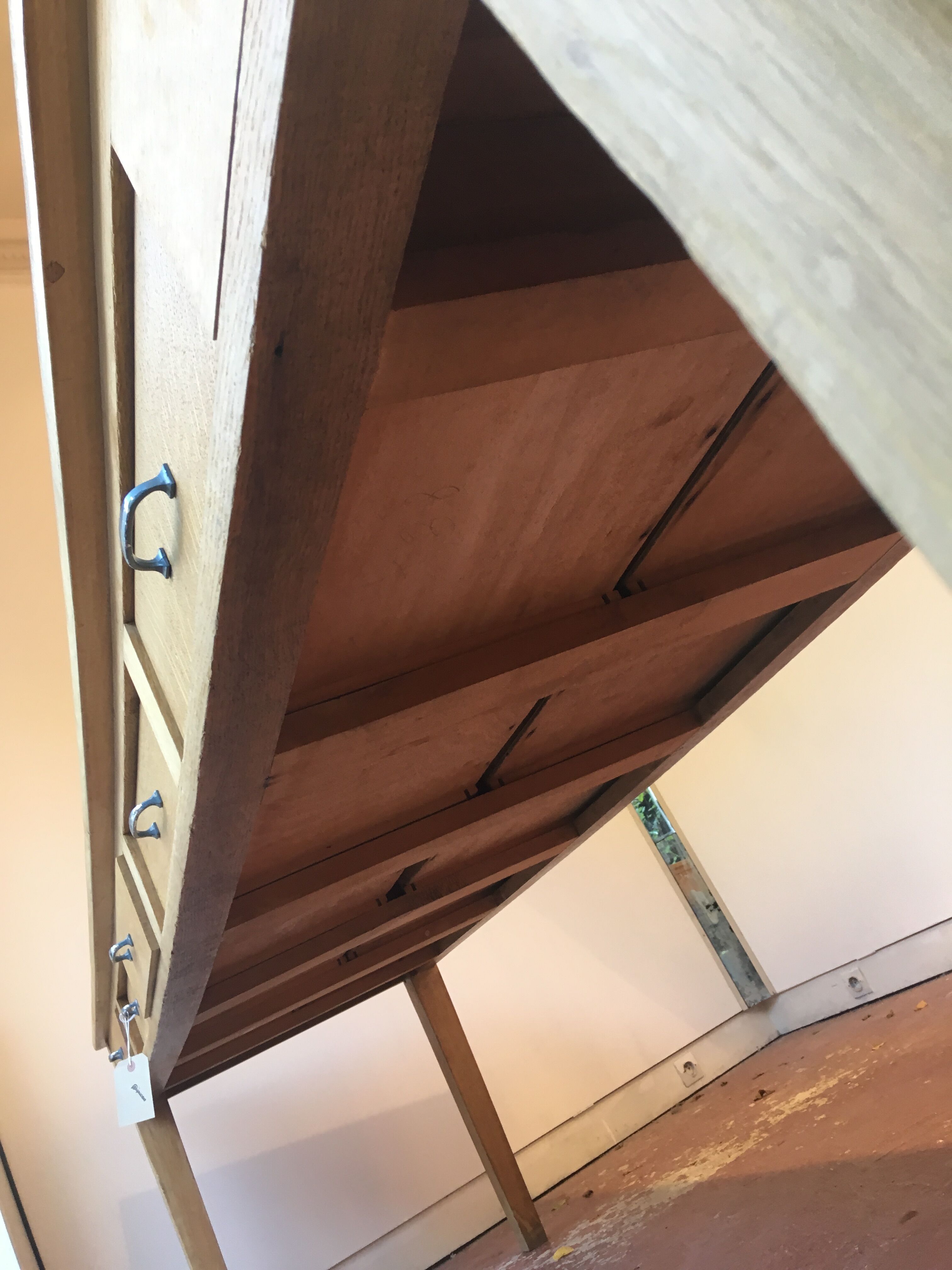 Farm table, 10 drawers