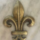 Pair of antique gilt bronze lily flower wall brackets.