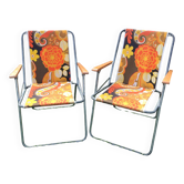 Pair of camping armchairs