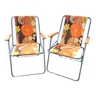 Pair of camping armchairs