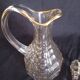Service à liqueur pour 6 personnes en cristal taillé de Bohème, dorures à feuille d'or
