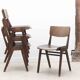 Stackable bistro chair in ebony-colored wood, Germany 1960s