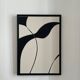 Tableau relief noir et beige