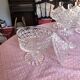 Glass candy box with engraved patterns