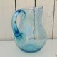 Pichet à eau verre soufflé verrerie Biot vintage