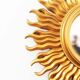 Vintage 1970's gilt sunburst mirror - vintage gilt sunburst convex mirror