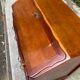 Louis XV solid wood and green leather writing desk secretary, 1950.