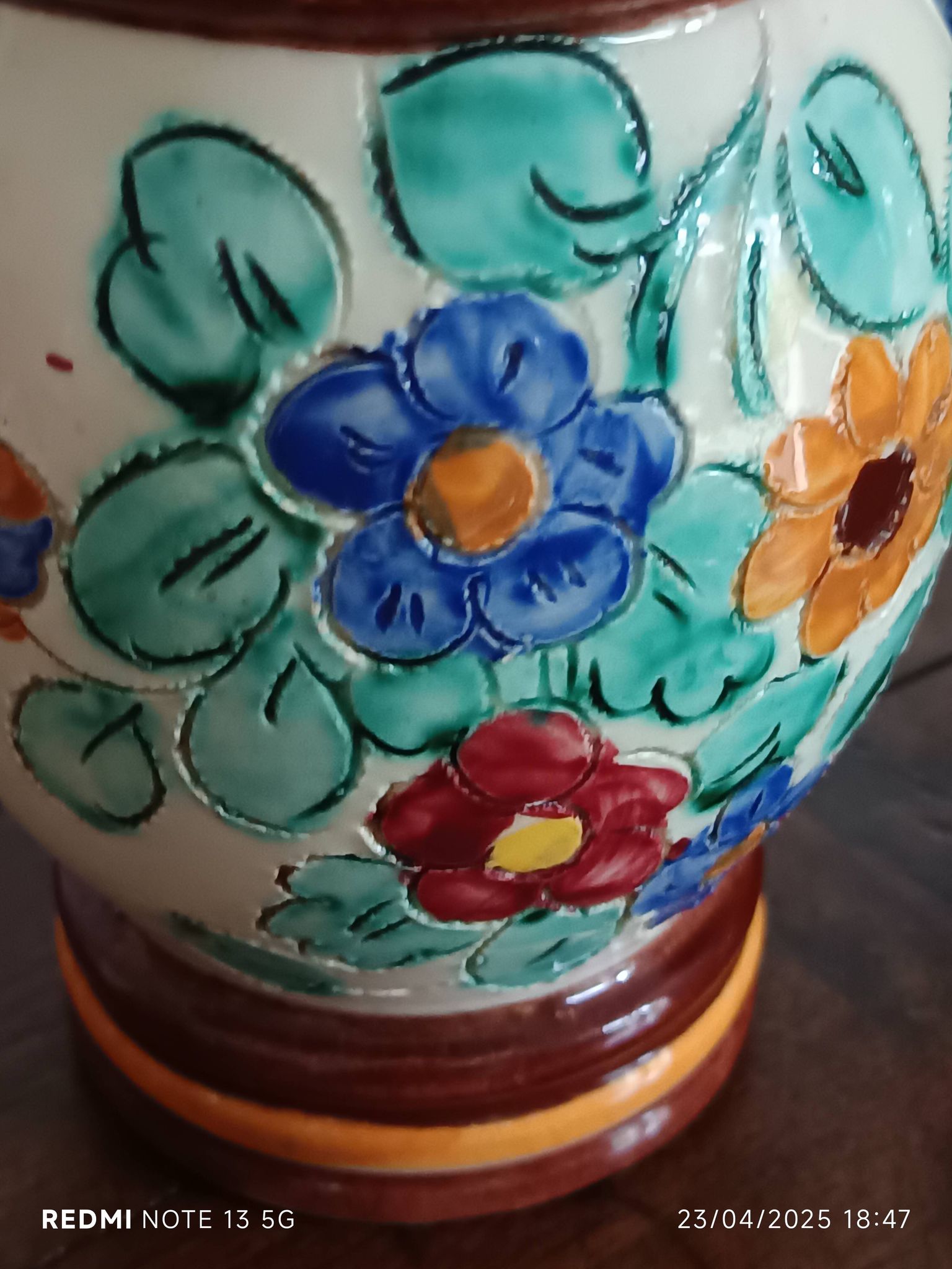 Paire de vases à oreilles Cerart Monaco 1950/1960