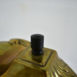 Brass Glass Vintage Table Lamp Style Vienna Secession, 1930s, Austria