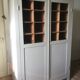 Antique Parisian wardrobe with interior compartments.