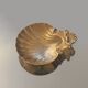 Shell-shaped brass catchall