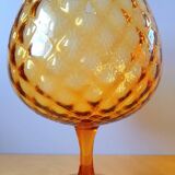 Amber glass vase Empoli 1970