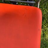 Série de 4 chaises vintage orange