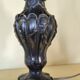 Pied de lampe art nouveau en étain - fausse bougie