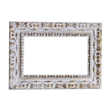 Exclusive carved wooden frame. stripped vintage frame.