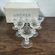 6 crystal digestif glasses from Saint Louis Trianon.