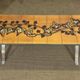 1970s coffee table, tiled top and chrome metal base.