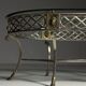 Empire style coffee table metal with glass top